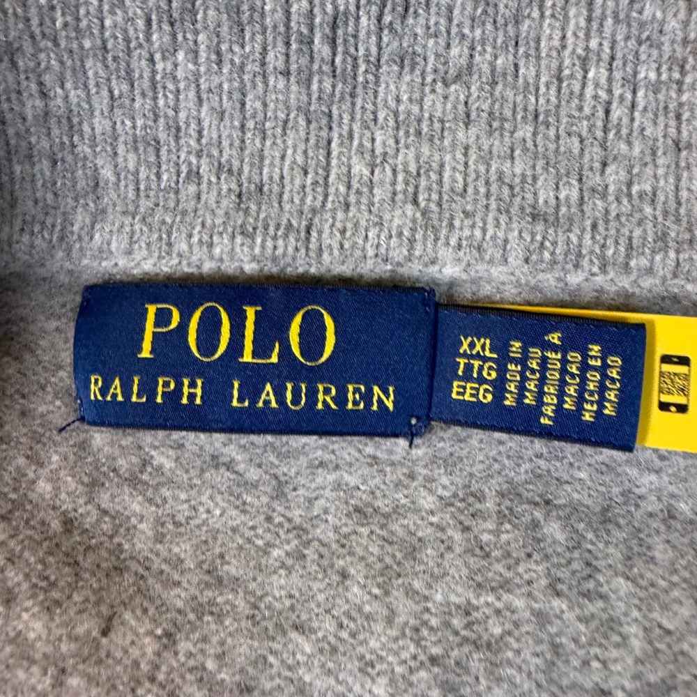 Polo by Ralph Lauren Men's Gray V-Neck Sweater - Picture 3 of 3